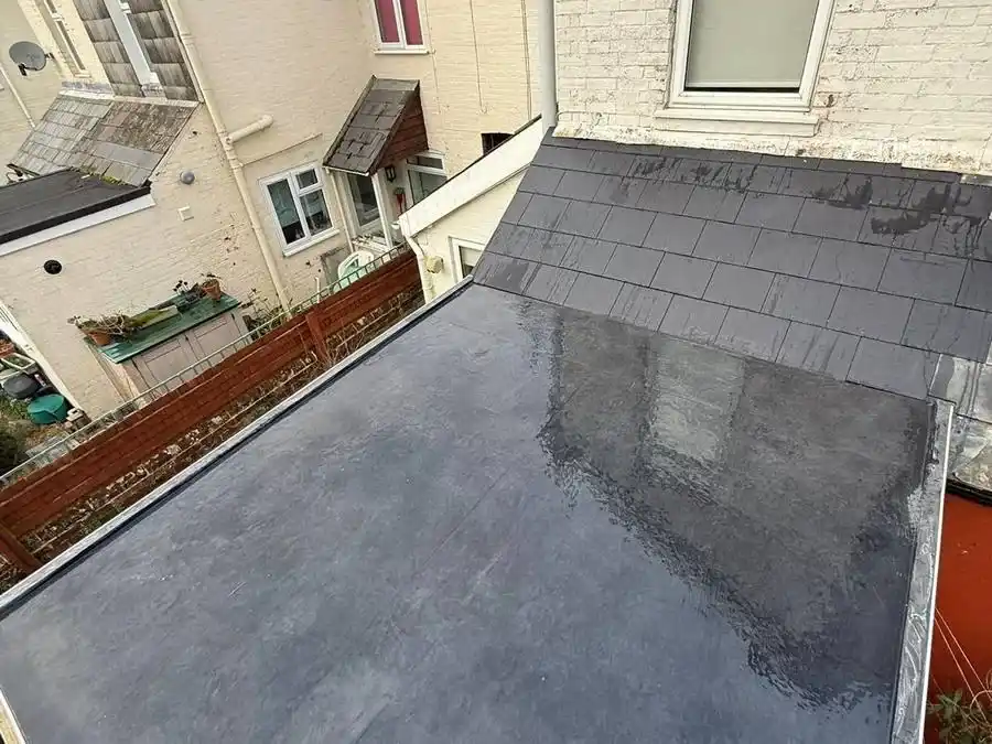 After — flat roofing