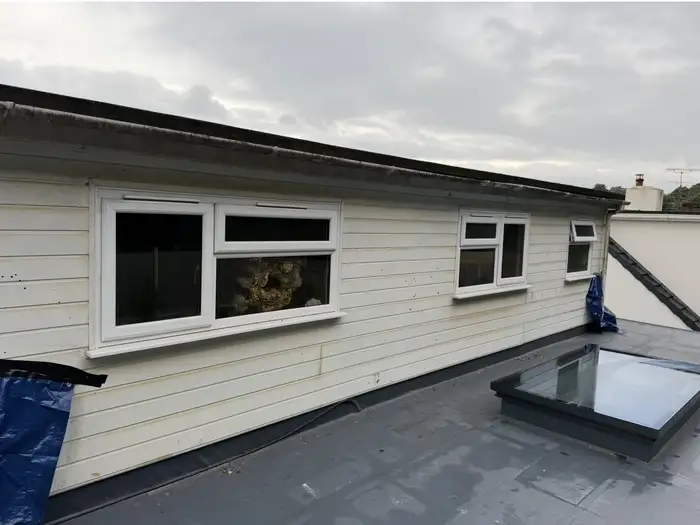 Cladding — before, dormer extension