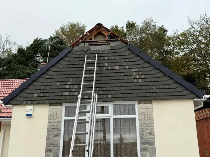 Cladding — before, gable end